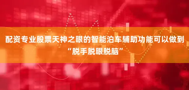 配资专业股票天神之眼的智能泊车辅助功能可以做到“脱手脱眼脱脑”